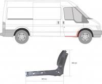 Порог правий внутрішній на Ford Transit (Форд Транзит) 2000-2006