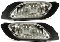 Фара протитуманна права з лампою та рамкой (гладкий розсіювач)