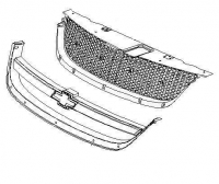 Решітка (комплект) хром рамка