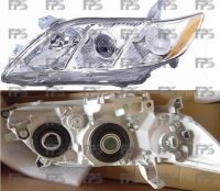 Фара ліва Н11+НВ3 жовта вставка хром. розсіювач (USA) Toyota Camry XV40