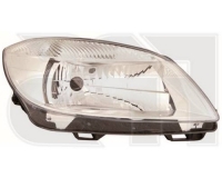 Фара права ел. хром. H4/P21W/W5W (одна лампочка, нелінзована)