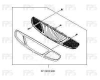 Решітка комплект (внутрішня + рамка) хром/черн