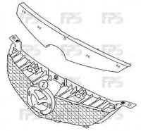 Решітка 2006-2009 с накладкой хром