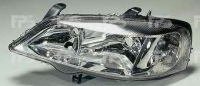 Фара ліва Н7+НВ3 хром. рант Opel Astra G