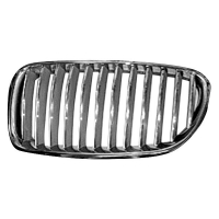 Решітка радіатора ліва (хром/серебро) BMW 5 F10 (БМВ 5 Ф10) 2010-2017