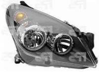 Фара права Н7+Н1 чорна. Opel Astra H