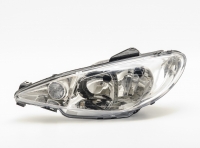 Фара ліва Peugeot 206 2003-2005 (під 2 лампи, прозоре скло) Фара ліва Peugeot 206 2003-2005 (під 2 лампи, прозоре скло)