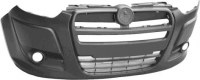 Передній бампер Fiat Doblo після 2010 (чорний з отв. під противотуманки)