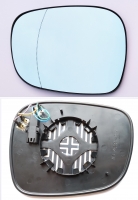 Вкладиш (скло, дзеркальний елемент) дзеркала лівий голубой BMW X1 E84 / X3 F25 (БМВ Х1 Е84 / Х3 Ф25) 4 контакта