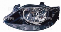 Фара ліва ел. H4 чорна