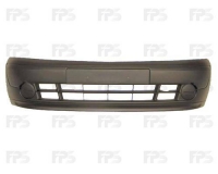 Бампер передній (с накладками, зі спойлером, с заглушками отворів противотуманок) цільнолитий