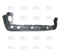 Бампер задній без накладок (чорний, під покрас)