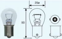 Автолампа P21W, 12V 21W, цоколь BA15s