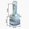 LED Лампи H4 (5000 K) комплект 2шт.